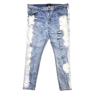 THRT Dreamer Distressed High-Rise Straight Leg Stretch Jeans Men's 40X30